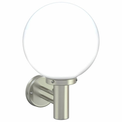 vidaXL Outdoor Wall Light Silver 28 x 25 x 38 cm