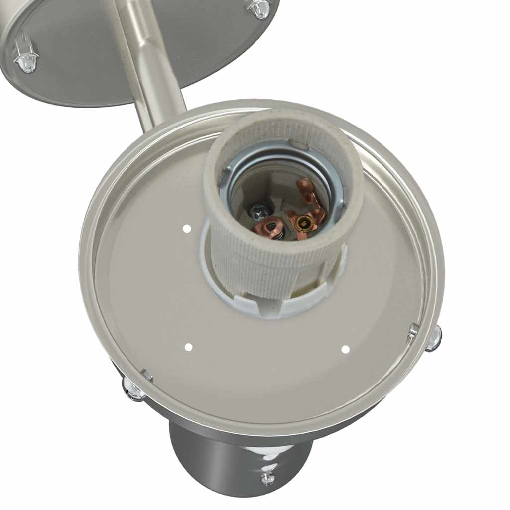 vidaXL Outdoor Wall Light Silver 28 x 25 x 38 cm
