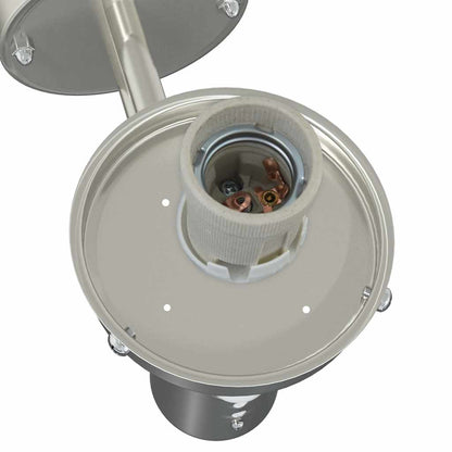 vidaXL Outdoor Wall Light Silver 28 x 25 x 38 cm