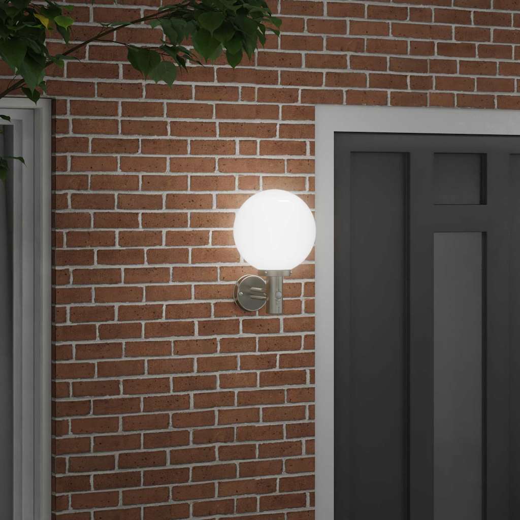 vidaXL Outdoor Wall Light Silver 28 x 25 x 38 cm