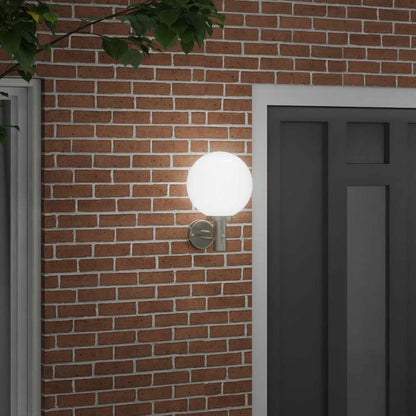 vidaXL Outdoor Wall Light Silver 28 x 25 x 38 cm