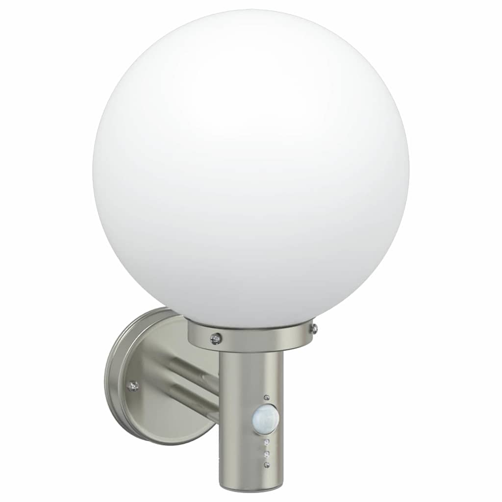 vidaXL Outdoor Wall Light Silver 28 x 25 x 38 cm