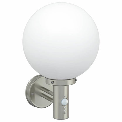 vidaXL Outdoor Wall Light Silver 28 x 25 x 38 cm
