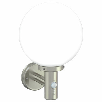 vidaXL Outdoor Wall Light Silver 28 x 25 x 38 cm