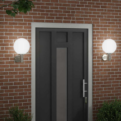 vidaXL Outdoor Wall Light 2 pcs Silver 28 x 25 x 38 cm