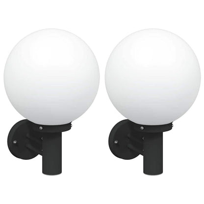 vidaXL Outdoor Wall Light 2 pcs Black 28 x 25 x 38 cm