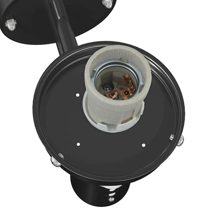 vidaXL Outdoor Wall Light with Sensor Black Stainless Steel IP44