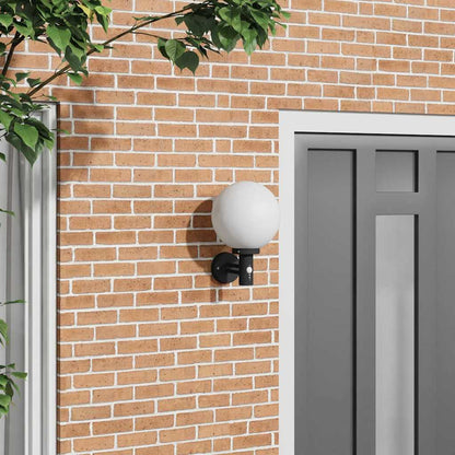 vidaXL Outdoor Wall Light with Sensor Black Stainless Steel IP44