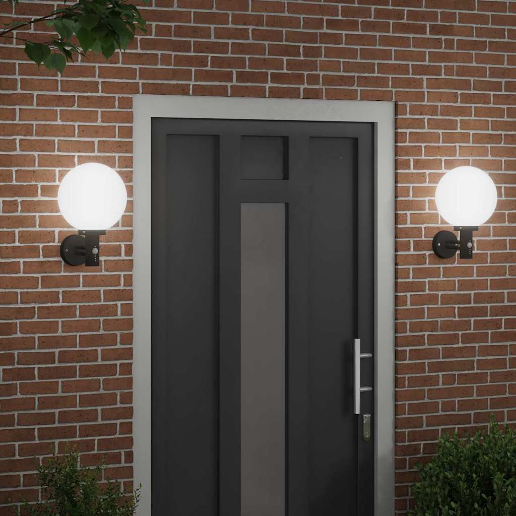 vidaXL Outdoor Wall Light 2 pcs Black 28 x 25 x 38 cm