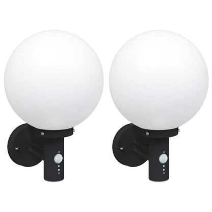 vidaXL Outdoor Wall Light 2 pcs Black 28 x 25 x 38 cm