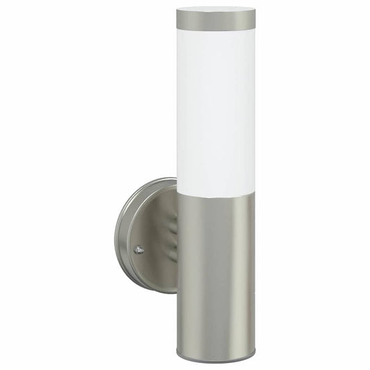 vidaXL Outdoor Wall Light Silver 15 x 7.5 x 33 cm