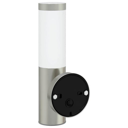 vidaXL Outdoor Wall Light Silver 15 x 7.5 x 33 cm