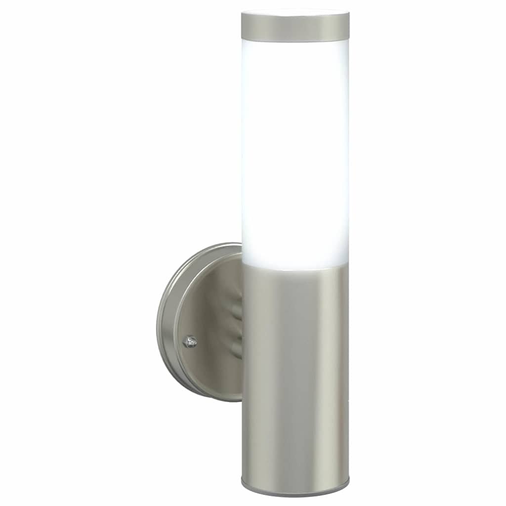 vidaXL Outdoor Wall Light Silver 15 x 7.5 x 33 cm