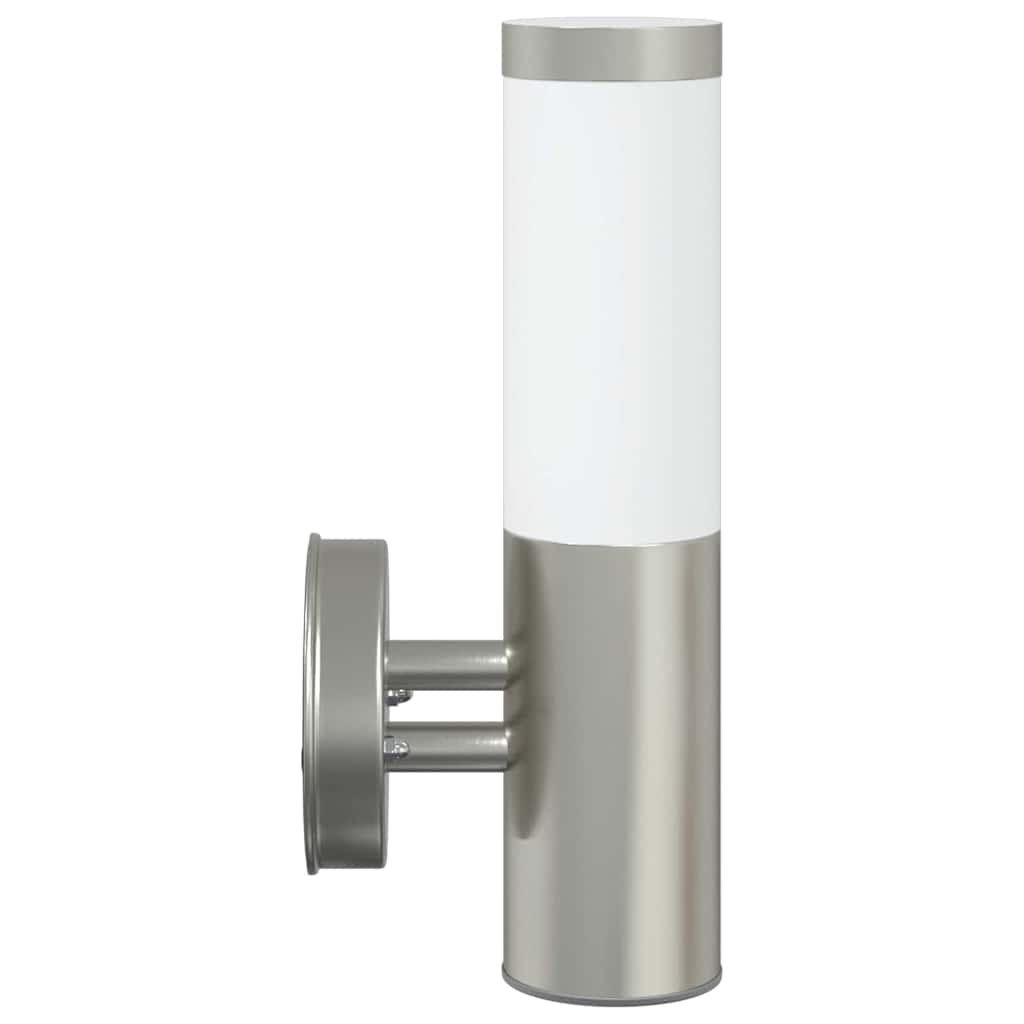 vidaXL Outdoor Wall Light Silver 15 x 7.5 x 33 cm