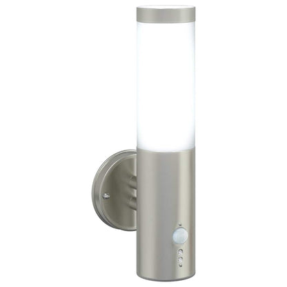 vidaXL Outdoor Wall Light Silver 15 x 7.5 x 33 cm Stainless steel