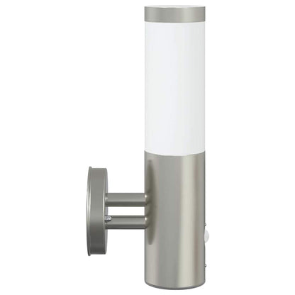 vidaXL Outdoor Wall Light Silver 15 x 7.5 x 33 cm Stainless steel