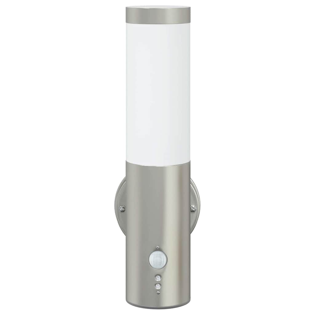 vidaXL Outdoor Wall Lights 2 pcs Silver 15 x 7.5 x 33 cm