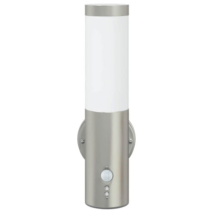 vidaXL Outdoor Wall Lights 2 pcs Silver 15 x 7.5 x 33 cm