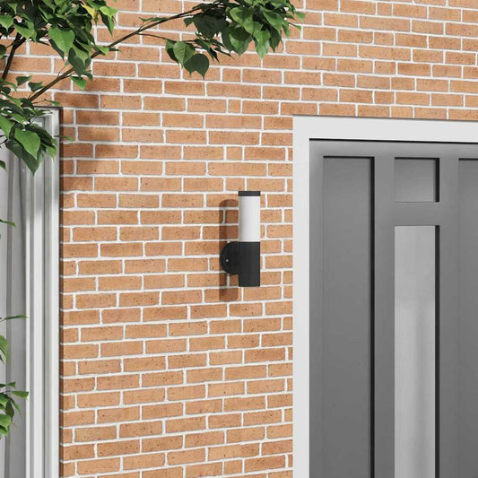 vidaXL Outdoor Wall Light Black Stainless Steel IP44