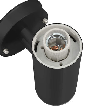 vidaXL Outdoor Wall Light 2 pcs Black Stainless Steel IP44