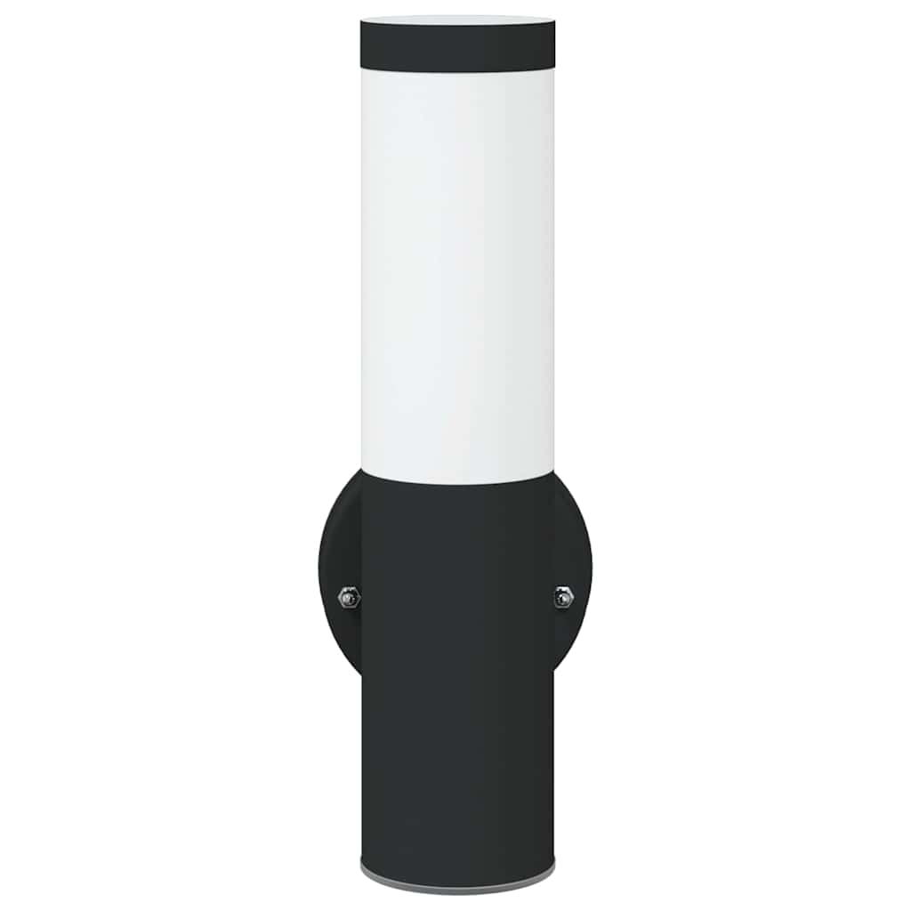 vidaXL Outdoor Wall Light 2 pcs Black 15 x 7.5 x 33 cm