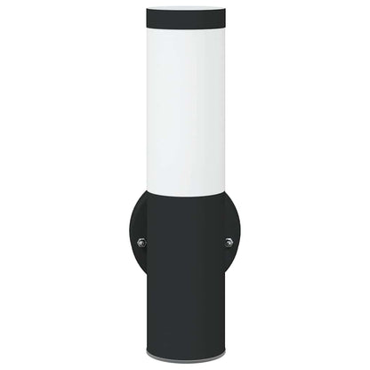 vidaXL Outdoor Wall Light 2 pcs Black 15 x 7.5 x 33 cm