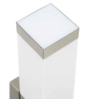 vidaXL Outdoor Wall Light Silver 10.5 x 6 x 33 cm