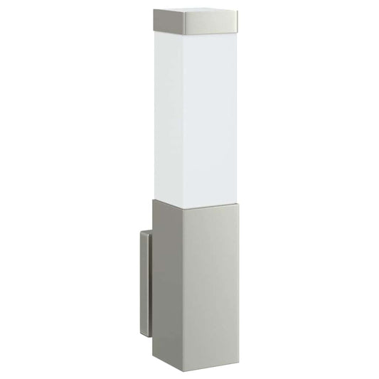 vidaXL Outdoor Wall Light Silver 10.5 x 6 x 33 cm