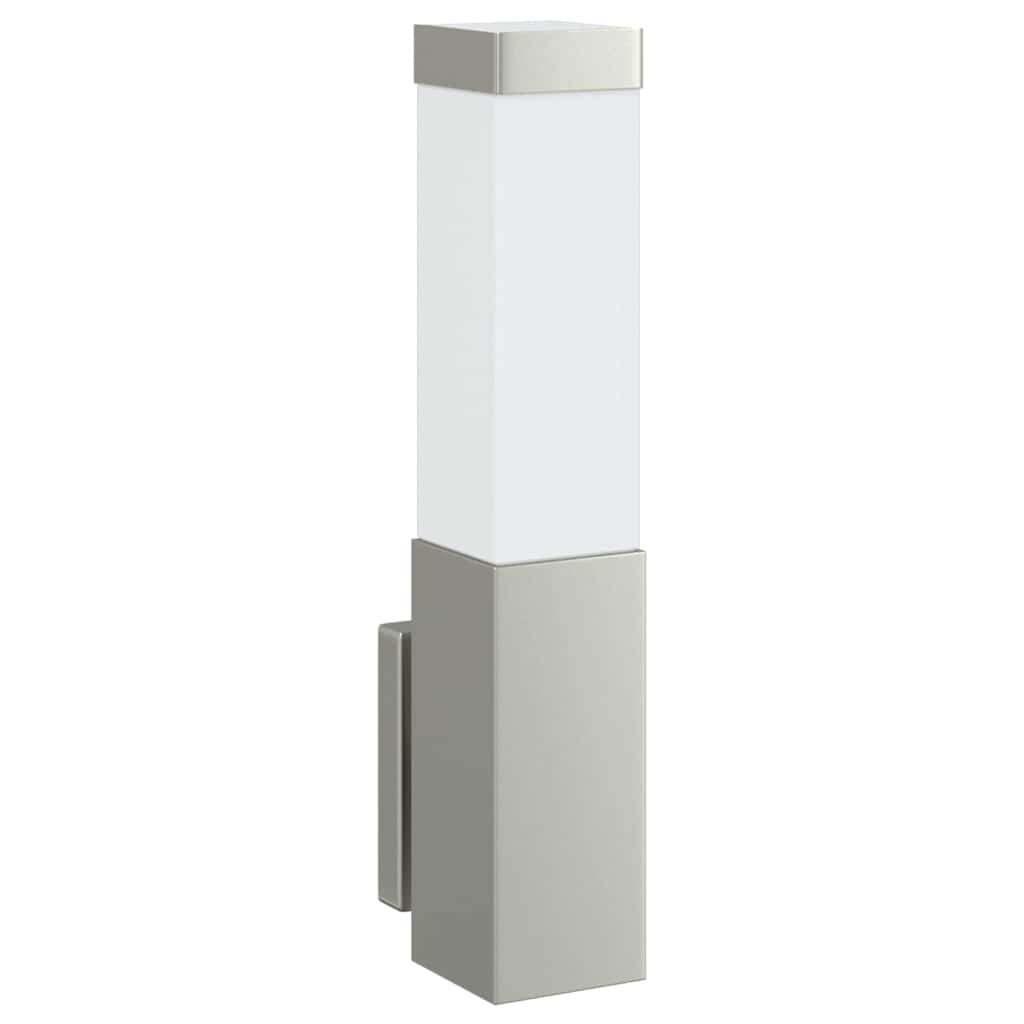 vidaXL Outdoor Wall Light 2 pcs Silver 10.5 x 6 x 33 cm