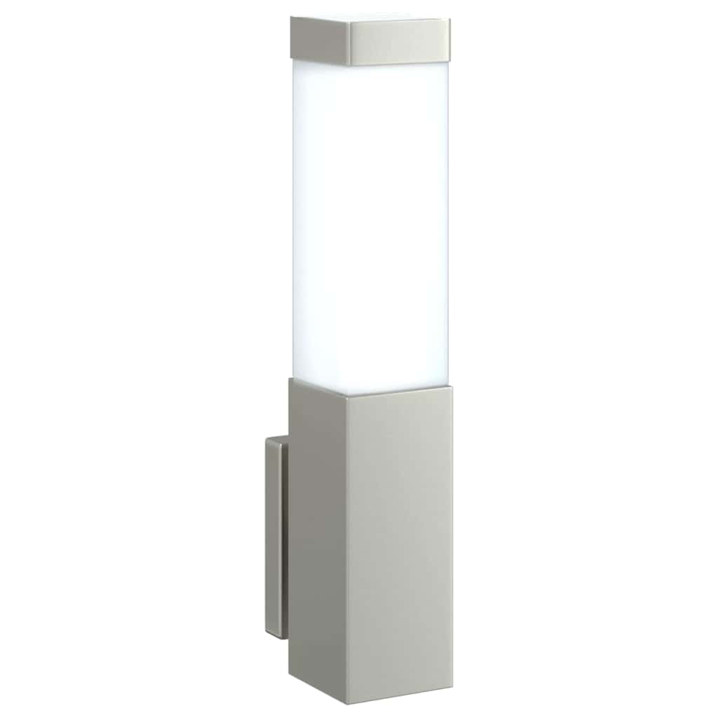 vidaXL Outdoor Wall Light 2 pcs Silver 10.5 x 6 x 33 cm