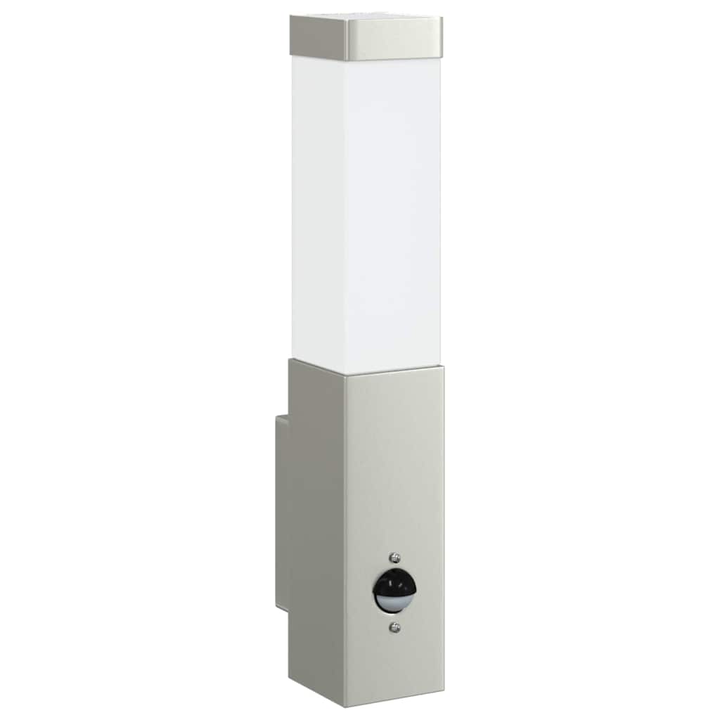 vidaXL Outdoor Wall Light Silver 10.5 x 6 x 33 cm