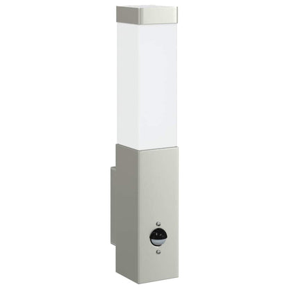 vidaXL Outdoor Wall Light Silver 10.5 x 6 x 33 cm
