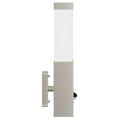 vidaXL Outdoor Wall Light Silver 10.5 x 6 x 33 cm