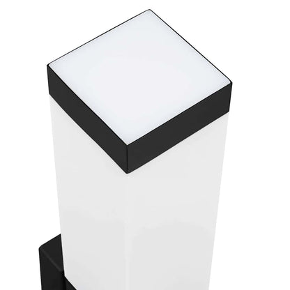 vidaXL Outdoor Wall Light Black Stainless Steel IP44