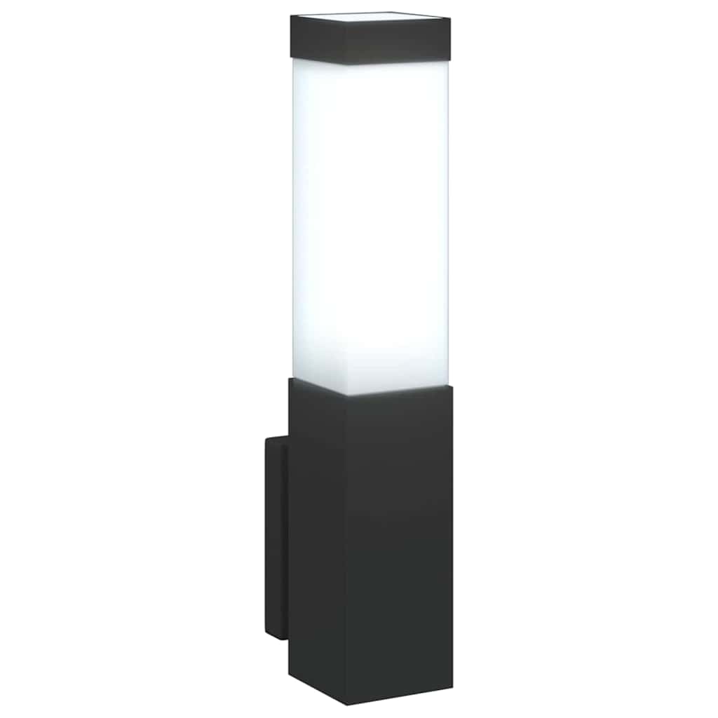 vidaXL Outdoor Wall Light Black Stainless Steel IP44