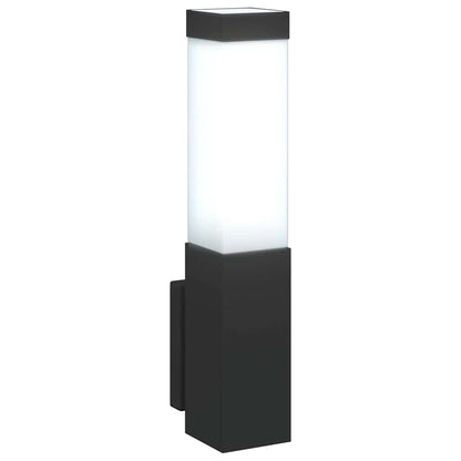 vidaXL Outdoor Wall Light Black Stainless Steel IP44