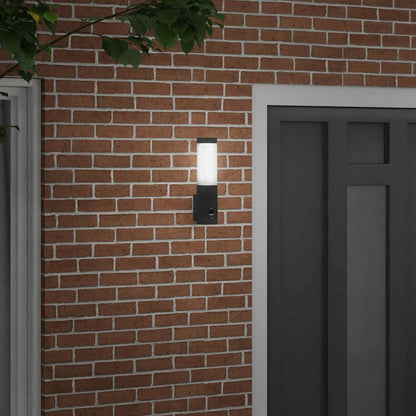 vidaXL Outdoor Wall Light Black 10.5 x 6 x 33 cm