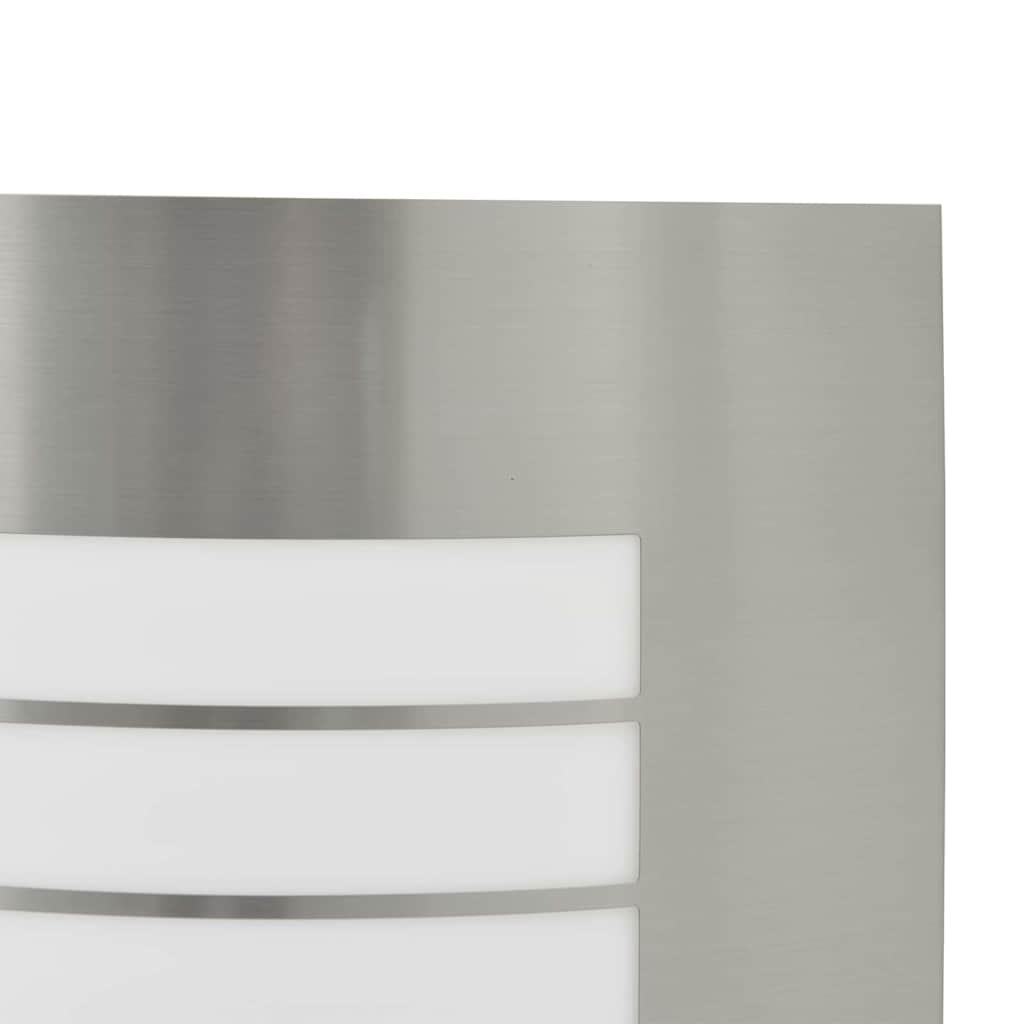 vidaXL Outdoor Wall Light 2 pcs Silver 23.5 x 9 x 26 cm
