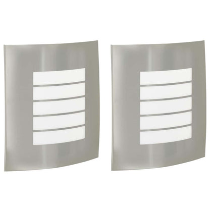 vidaXL Outdoor Wall Light 2 pcs Silver 23.5 x 9 x 26 cm