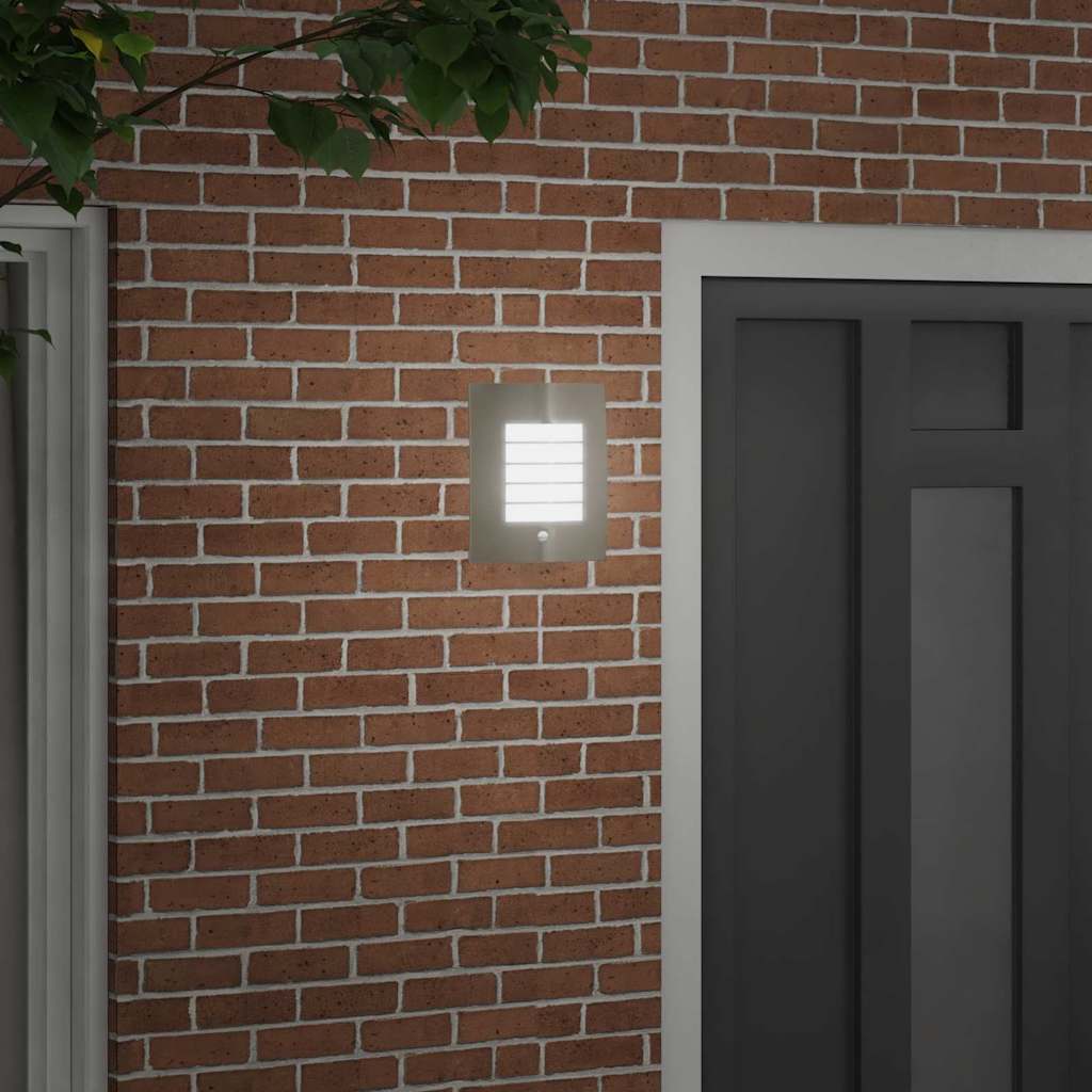 vidaXL Outdoor Wall Light Silver 23.5 x 9 x 26 cm