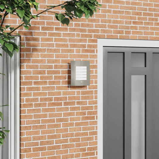 vidaXL Outdoor Wall Light Silver 23.5 x 9 x 26 cm