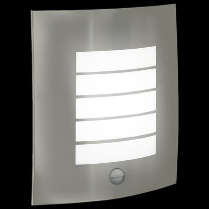 vidaXL Outdoor Wall Light Silver 23.5 x 9 x 26 cm