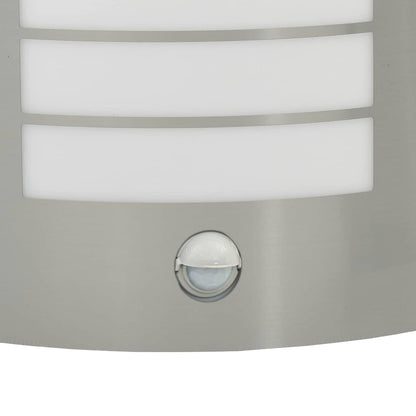 vidaXL Outdoor Wall Light 2 pcs Silver 23.5 x 9 x 26 cm