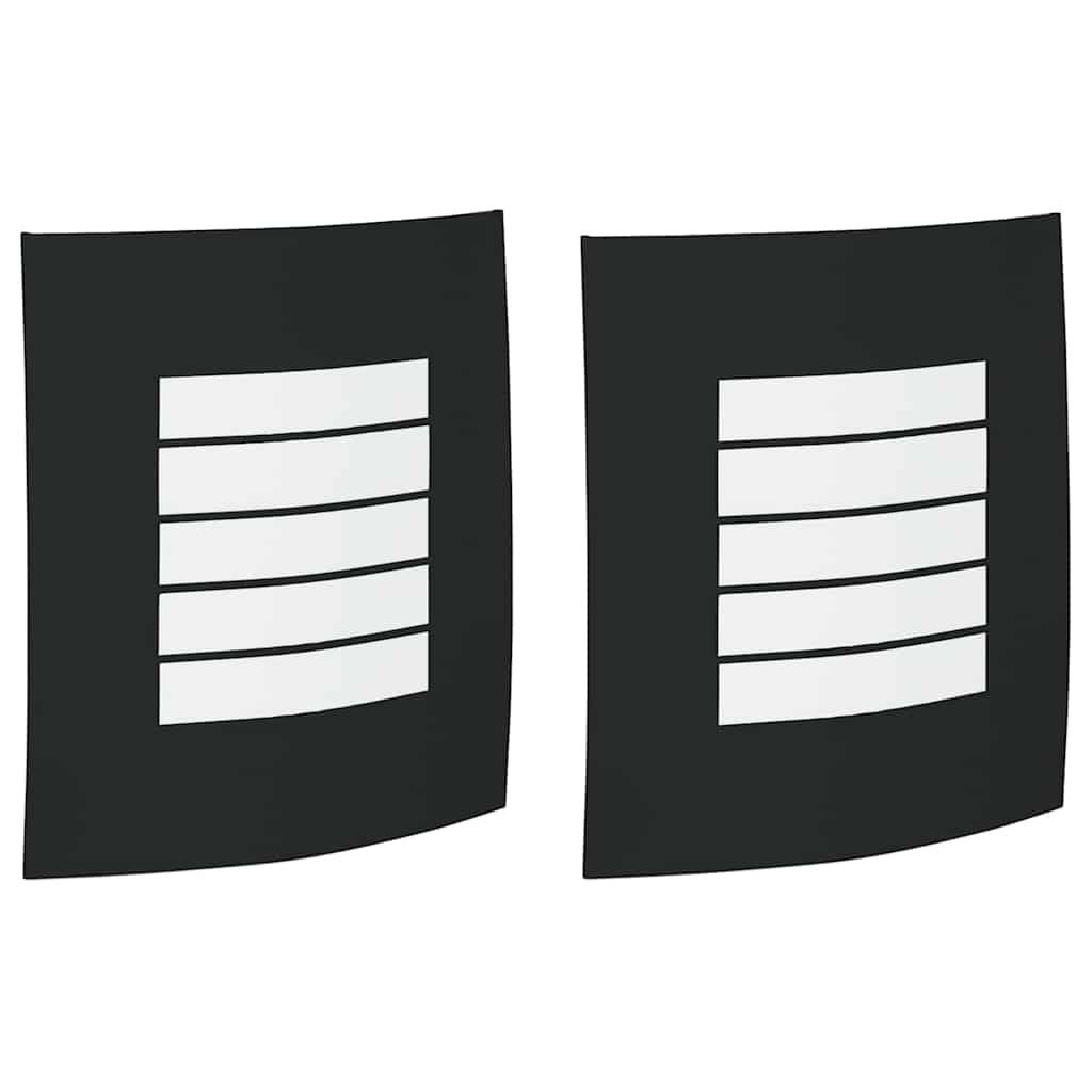vidaXL Outdoor Wall Light 2 pcs Black 23.5 x 9 x 26 cm