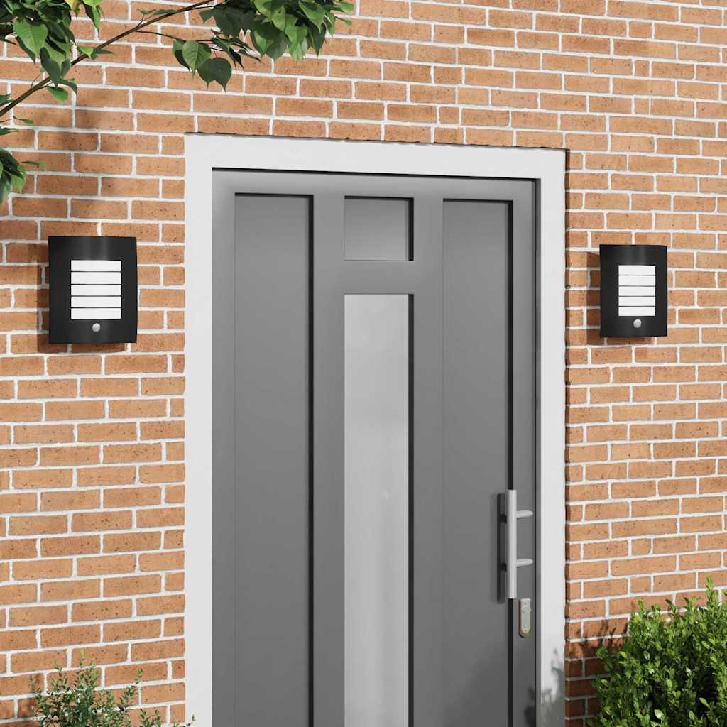 vidaXL Outdoor Wall Light 2 pcs Black 23.5 x 9 x 26 cm