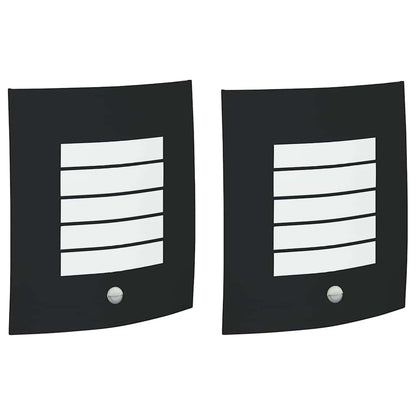 vidaXL Outdoor Wall Light 2 pcs Black 23.5 x 9 x 26 cm