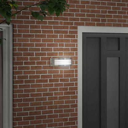 vidaXL Outdoor Wall Light Silver 32 x 10 x 10 cm