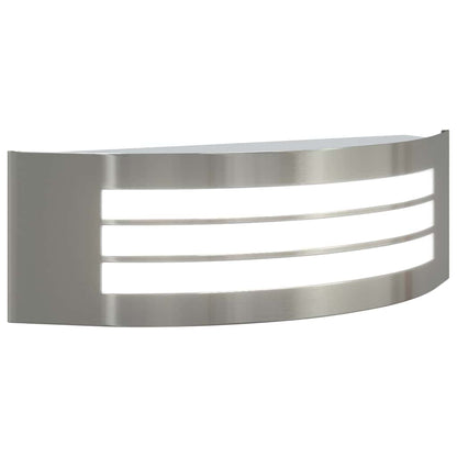 vidaXL Outdoor Wall Light Silver Stainless Steel IP44