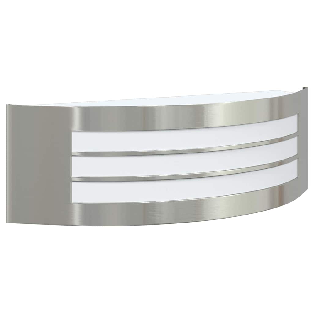 vidaXL Outdoor Wall Light 2 pcs Silver 32 x 10 x 10 cm