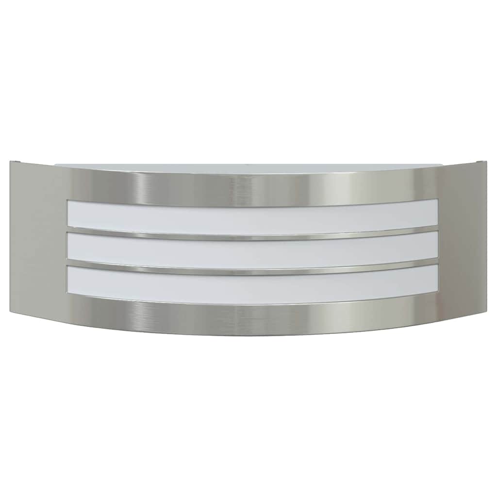vidaXL Outdoor Wall Light 2 pcs Silver Stainless Steel IP44